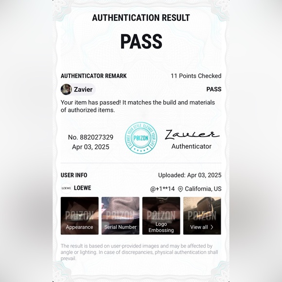 Loewe Anagram Shoulder Bag with COA & generic dustbag - Picture 14 of 16